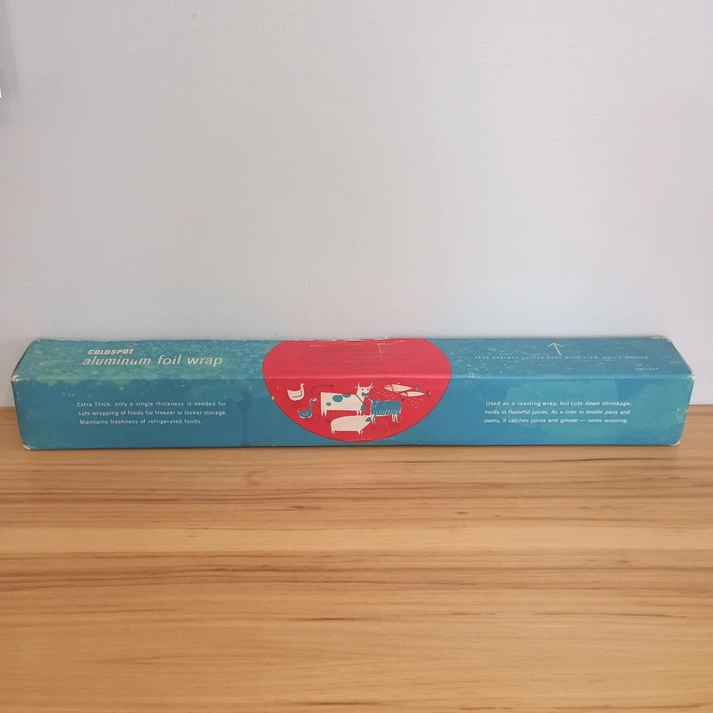 RARE Vintage Cold Spot Sears & Roebuck Aluminum Foil Wrap 50 Ft